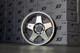 Stealth Custom Series GEN5 17X8.5 +20 Polished W/BLACK WINDOWS set of 4