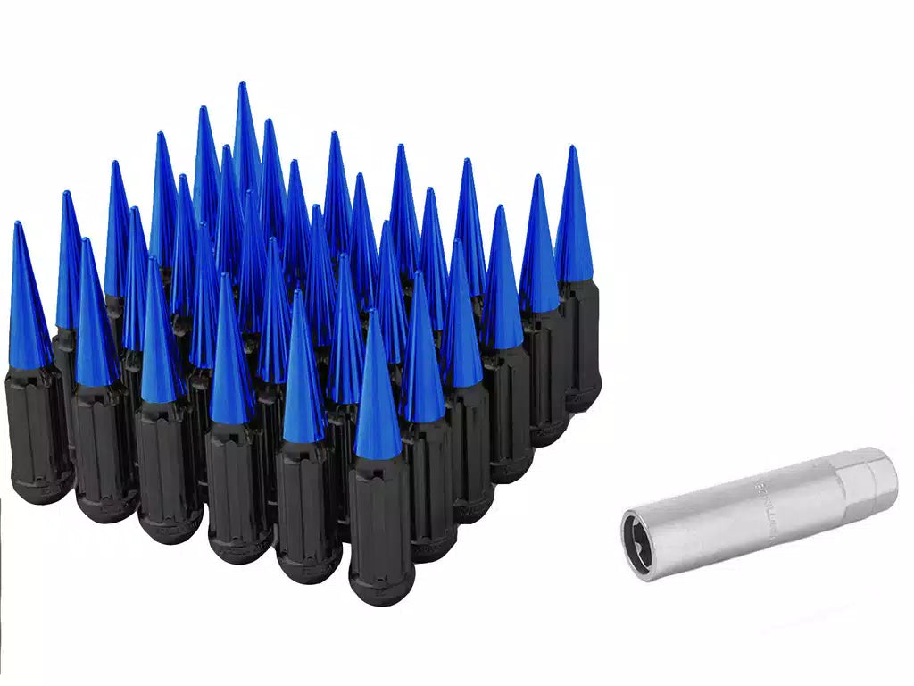 SPK8-14150BL Gorilla Automotive Spiked Lug Nut Kit (BLACK / BLUE