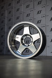 Stealth Custom Series GEN5 17X8.5 +20 Polished W/BLACK WINDOWS set of 4