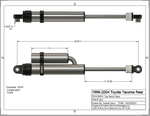 96-04 TACOMA TNA/CARBON REAR SHOCK  SET WITH FABTECH OR ROUGH COUNTRY 6''-8''  LIFTS