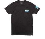 KING SHOCKS BLACK CVC CREW TEE W/ NEON BLUE LOGO