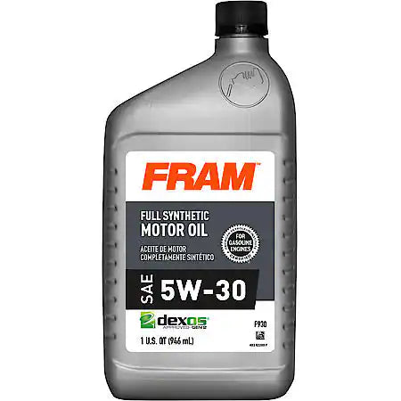 FRAM Full Synthetic 5W-30 Motor Oil: 1 Quart F930