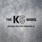 The K5 Model 17X8.5 MATTE JET BLACK SET OF 5