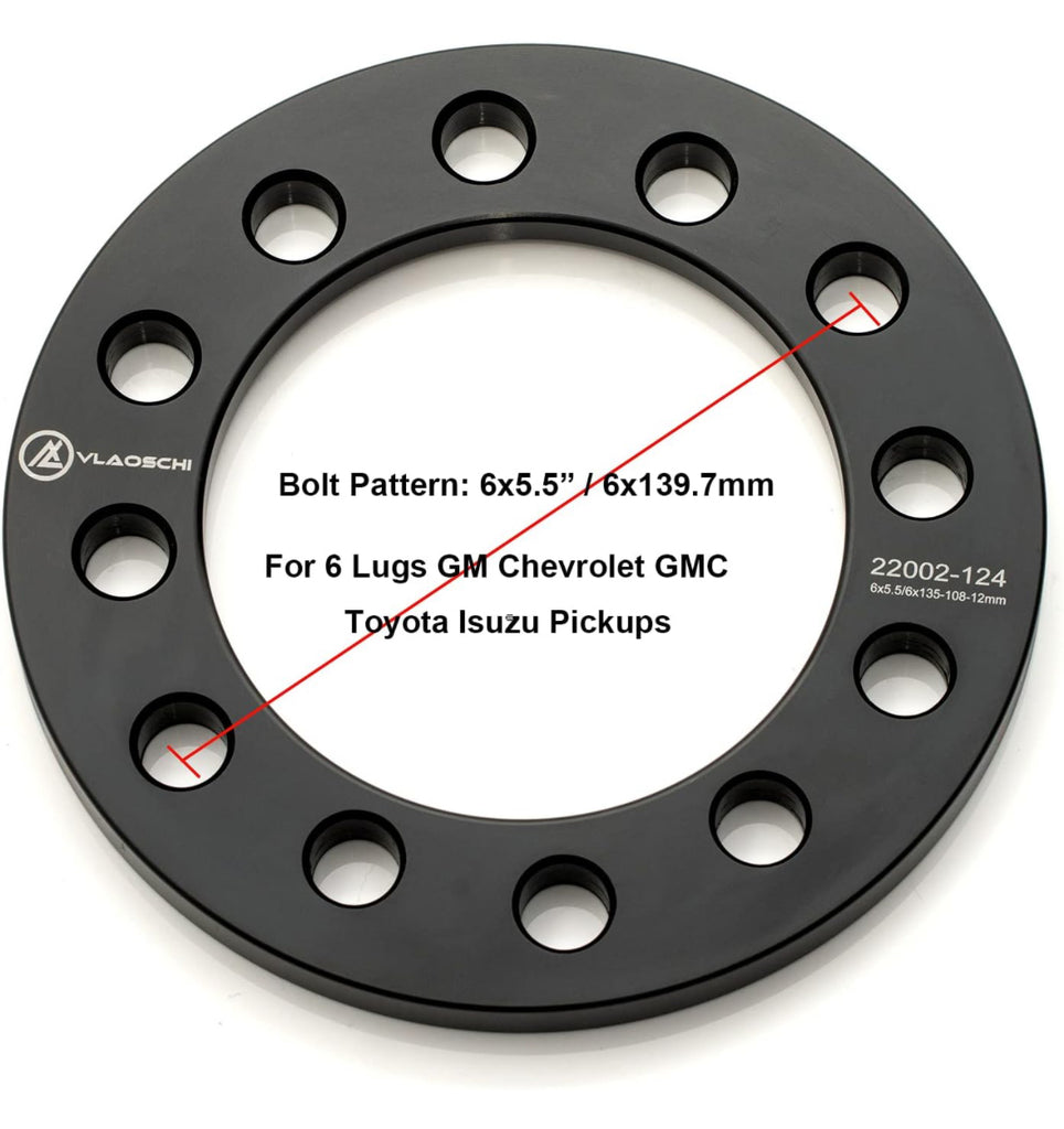 VLAOSCHI Forged 6x5.5 6x135 6x139.7 Universal Wheel Spacers 1/4 Inch VLAOSCHI Forged 6x5.5 6x135 6x139.7 Universal Wheel Spacers 1/4 Inch