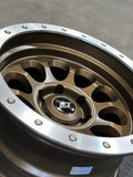 Stealth Custom Series MATTE DARK BRONZE W/MACHINED LIP RAY10 17X9 -38 set of 4