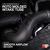 K&N Cold Air Intake System - High-flow Air Filter, Roto-mold Tube - 2024 TOYOTA TACOMA L4-2.4L TURBO 63-9043