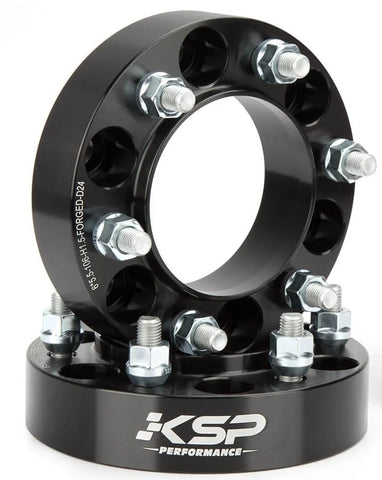 1996-2023 TACOMA 1996-2024 4RUNNER 1.5" HUB CENTRIC WHEEL SPACERS PAIR BLACK 6X5.5 / 6X139.7 - PT#1.5HCTACOBK2 (D3)