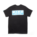 KING SHOCKS BLACK TEE W/BLUE LOGO- PT# APP-BLT100