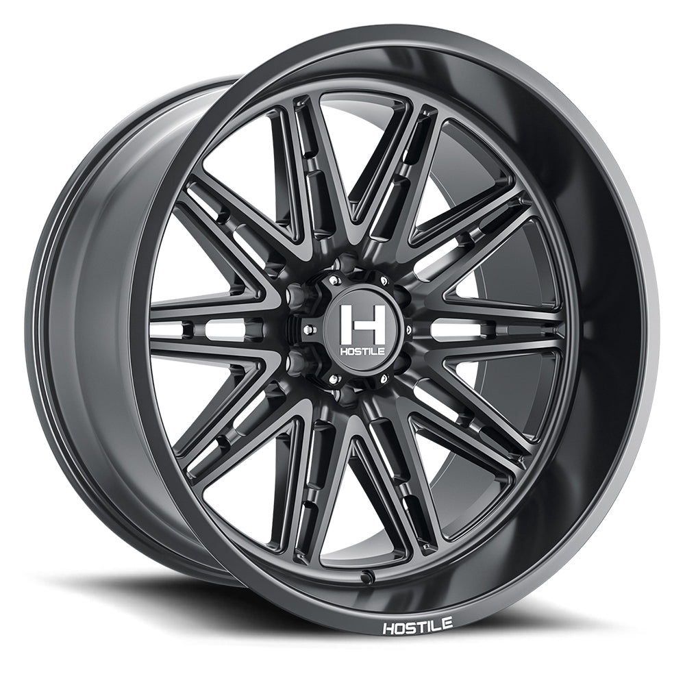HOSTILE H126 MANIAC 20X12 6X5.5 -44 OFFSET ASPHALT SET OF 4