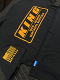 KING SHOCKS BLACK TEE W/ORANGE LOGO