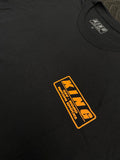 KING SHOCKS BLACK TEE W/ORANGE LOGO