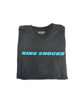 KING SHOCKS Black Tee w/Neon Blue Wording