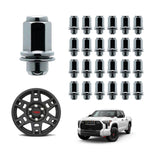 RAVE OFF ROAD Narrow 14mm Lug Nuts - Fits Tacoma / 4Runner wheels designed for 12mm studs BLACK SET