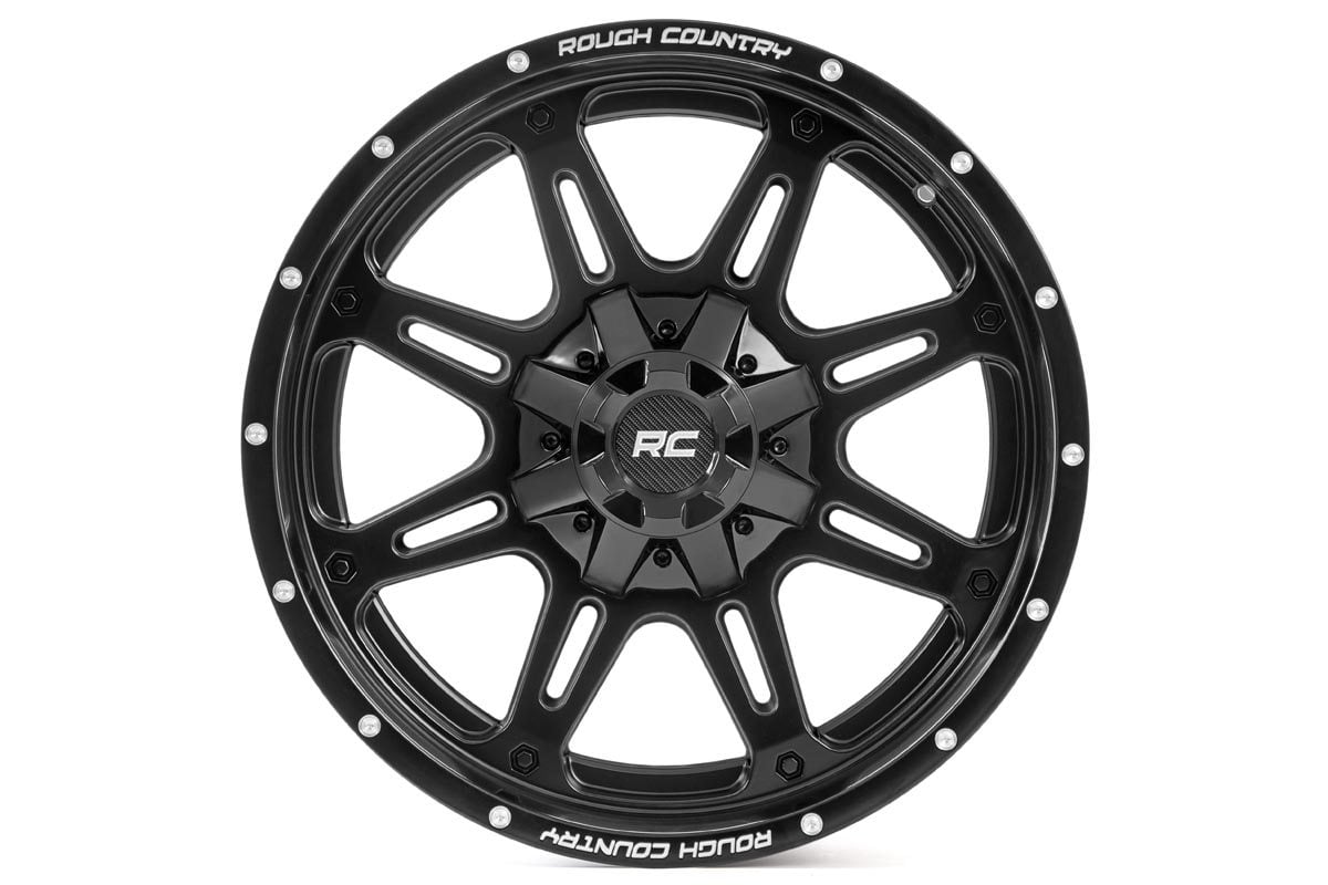 Rough Country 94 Series Wheel One-Piece | Matte Black | 20x10 | 6x5.5 ...