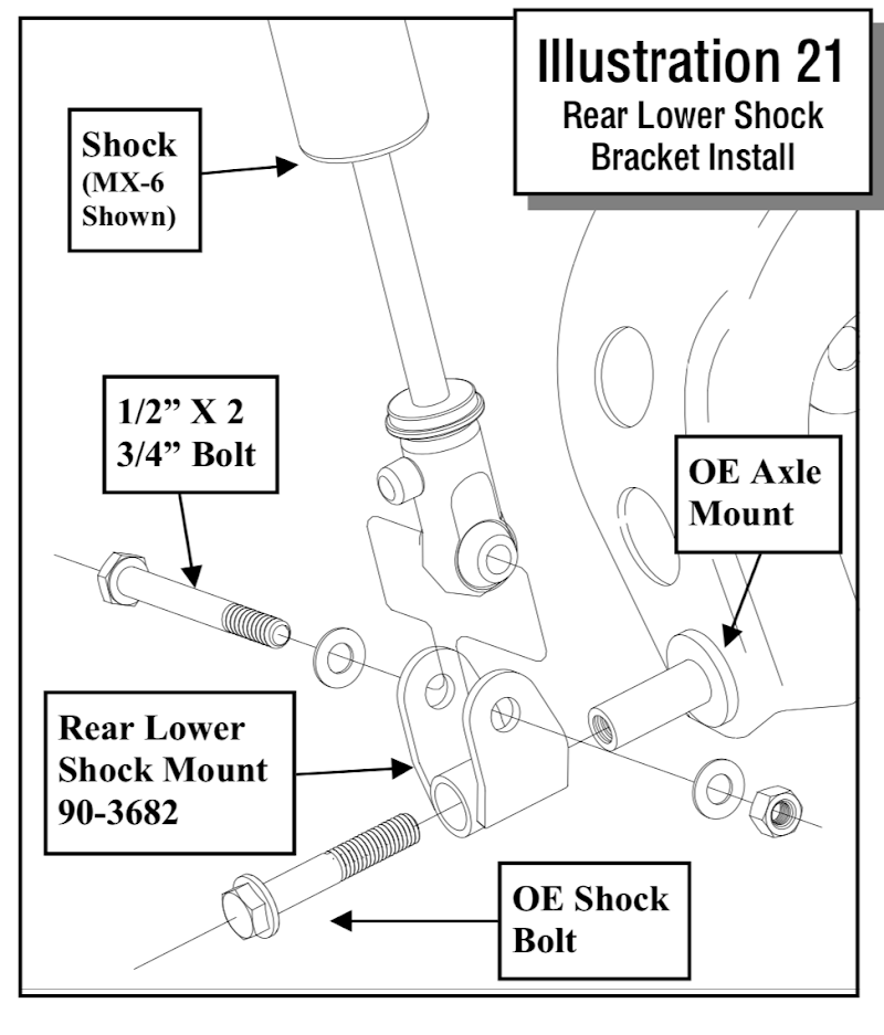 03-23 4RUNNER REAR SHOCK LOWER MOUNT ADAPTER - PT# BULLETPROOFT4R (B2 ...