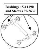Pro Comp Suspension Rear Upper Control Arm Bushing & Sleeve Set 90-6512