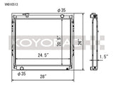 Koyo 95.5-04 Toyota Tacoma V6 4x4 (Manual Transmission) Aluminum Radiator VH010513