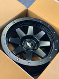 Stealth Custom Series SR8 16X8 -12 Matte Jet Black set of 4