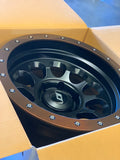 Stealth Custom Series RAY 10 17X9 -38 Matte Jet  Black with Blaze Bronze Lip set of 4