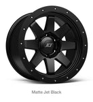 Stealth Custom Series SR8 17X8.5 MATTE JET BLACK set of 4