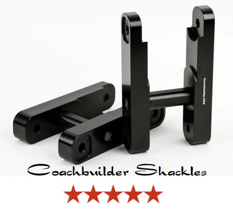 COACHBUILDER +2” SHACKLE KIT ( PROVIDES 1.25” OF ACTUAL LIFT ) TUNDRA 2007 - 2021 INCLUDING TRD PRO