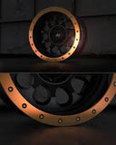 Stealth Custom Series RAY 10 17X9 -38 Matte Jet  Black with Blaze Bronze Lip set of 4