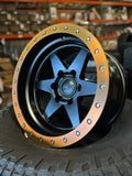 Stealth Custom Series BR6 17X9 -38 blaze bronze lip black face set of 4